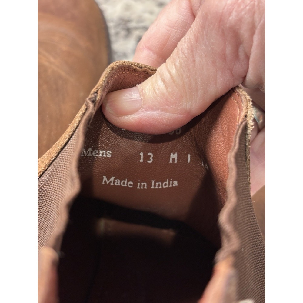 Johnson & Murphy Men's Brown Nubuck Leather Chelsea Ankle Boots 13M - Picture 10 of 10